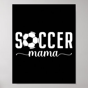サッカー・ママ 母 母親 サッカー選手 ママ 女性 ポスター