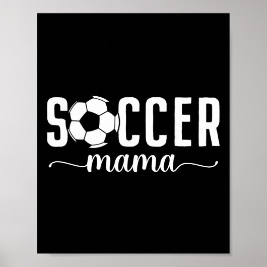 サッカー・ママ 母 母親 サッカー選手 ママ 女性 ポスター (正面)