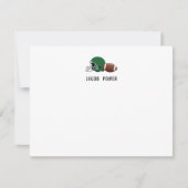 サッカー·モパーソナライズされたノグラム·イニタル ノートカード (正面)