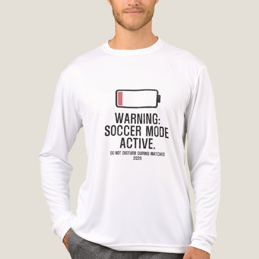 サッカー モード アクティブ 電池残量少ないよ トライブレンドTシャツ (正面)