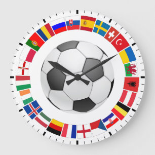 サッカー・ヨーロッパ選手権2016 ラージ壁時計