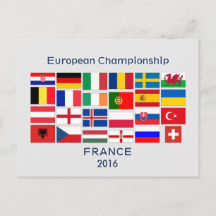 サッカー ヨーロッパ選手権 2016 ポストカード