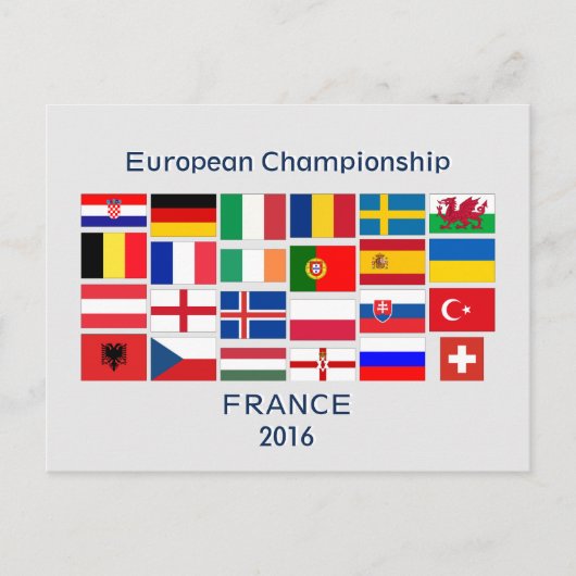 サッカー ヨーロッパ選手権 2016 ポストカード (正面)