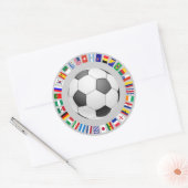 サッカー ラウンドシール (封筒)