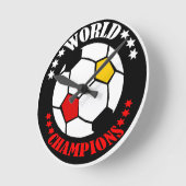 サッカー ラウンド壁時計 (傾斜)