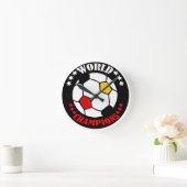 サッカー ラウンド壁時計 (ホーム)