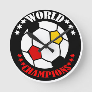 サッカー ラウンド壁時計