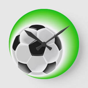 サッカー ラウンド壁時計