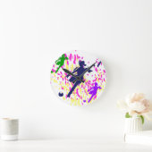 サッカー ラウンド壁時計 (ホーム)