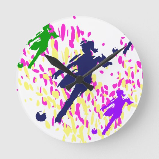 サッカー ラウンド壁時計 (正面)