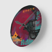 サッカー ラウンド壁時計 (傾斜)