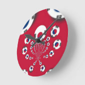 サッカー。 ラウンド壁時計 (傾斜)