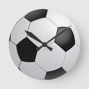 サッカー ラウンド壁時計