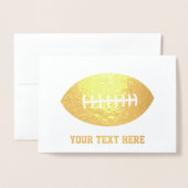 サッカー/ラグビー金ゴールド 箔カード (封筒付き正面)