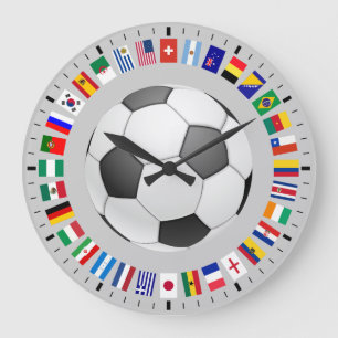 サッカー ラージ壁時計