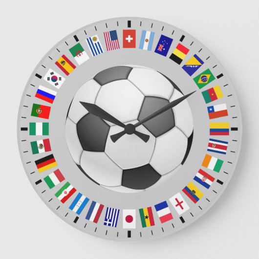 サッカー ラージ壁時計 (正面)
