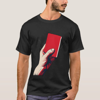 サッカー レッドカード 少女 Tシャツ