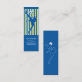 サッカー: レトロのスタイル: スキニー名刺 (正面/裏面)