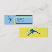 サッカー：レトロスタイル: スキニー名刺 (正面/裏面)