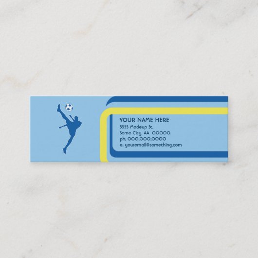 サッカー：レトロスタイル: スキニー名刺 (正面)