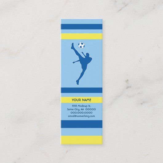 サッカー：レトロスタイル: スキニー名刺 (正面)