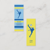 サッカー：レトロスタイル: スキニー名刺 (正面/裏面)