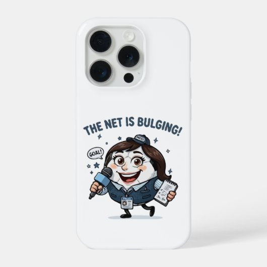 サッカー レポーター マスコット iPhoneケース (裏面)