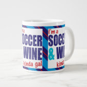 サッカー&ワインキンダギャルカップ ジャンボコーヒーマグカップ (正面右)