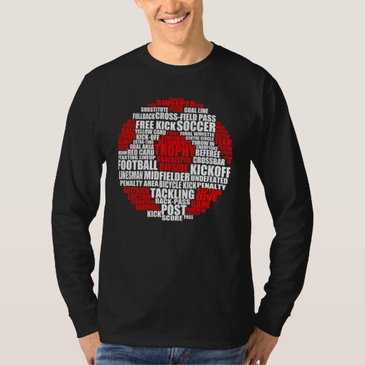 サッカー ワードクラウド サッカー選手 Tシャツ (正面)