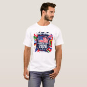 サッカー ワールドカップ 2026 国旗 Tシャツ (正面フル)