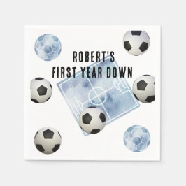 サッカー 初めての一勝 誕生日パーティー スタンダードカクテルナプキン