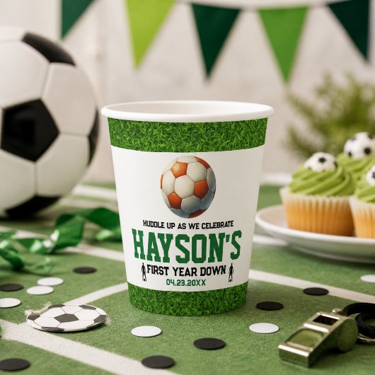 サッカー 初年度 1歳の誕生日パーティー 紙コップ