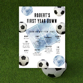 サッカー 初誕生日 マイルストーン 誕生日 ポスター