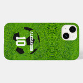 サッカー | 名前と背番号 Case-Mate iPhoneケース (裏面 (横))