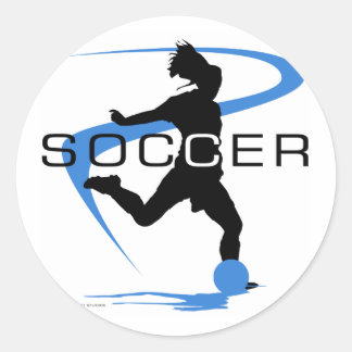 サッカー – 女子 – 青 ラウンドシール