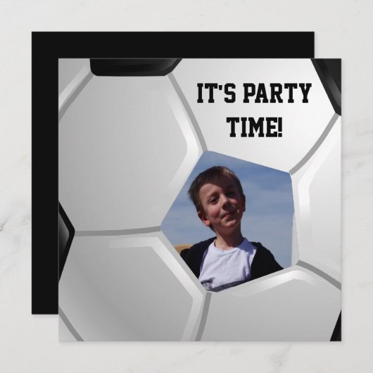 サッカー 招待状 (正面/裏面)