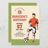 サッカー 招待状 (正面/裏面)