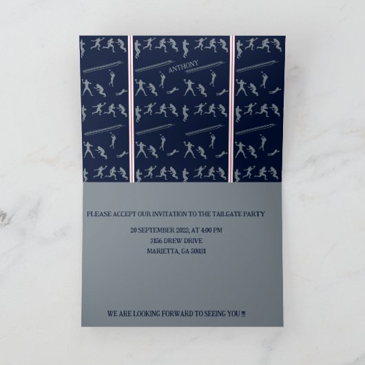 サッカー 招待状 (内部)