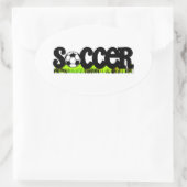 サッカー 楕円形シール (バッグ)