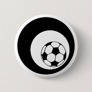 サッカー。氷柱。 缶バッジ