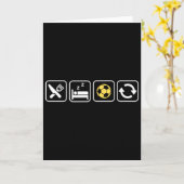 サッカー 睡眠 食事 繰り返し 楽しい サッカー 愛好者向け アパレル カード (黄色い花)