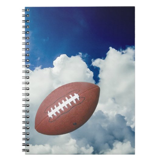 サッカー、空、雲 ノートブック (正面)