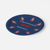 サッカー，第60回誕生日パーティー，名前， ペーパープレート (アングル)