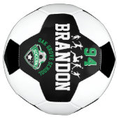 サッカー – 緑、黒、白のサッカーボール サッカーボール (回転)