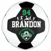 サッカー – 緑、黒、白のサッカーボール サッカーボール (正面)