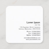 サッカー – 緑#19CD99 スクエア名刺 (裏面)