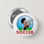 サッカー 缶バッジ (正面&裏面)