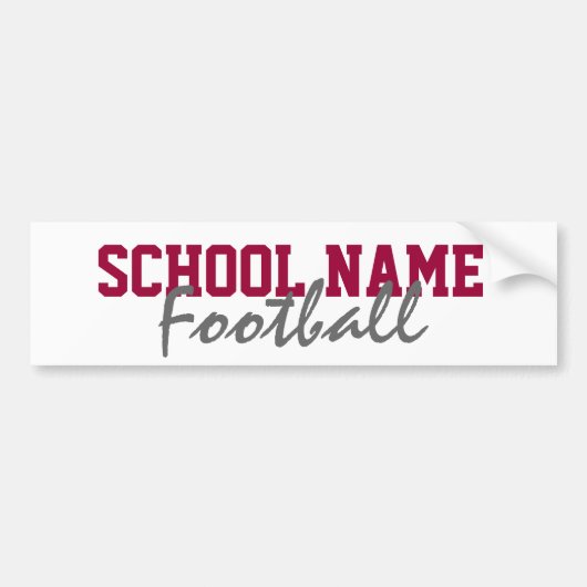 サッカー – 自分の学校の精神を作成 バンパーステッカー (正面)