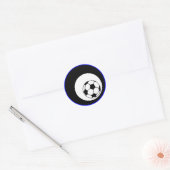 サッカー：色のカスタマイズ： ラウンドシール (封筒)