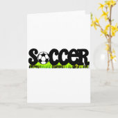 サッカー(草で) カード (黄色い花)